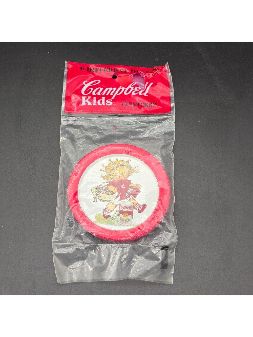 Vintage 1993 Campbell Kids Metal Coasters Set of 6 Different Designs Sealed NOS